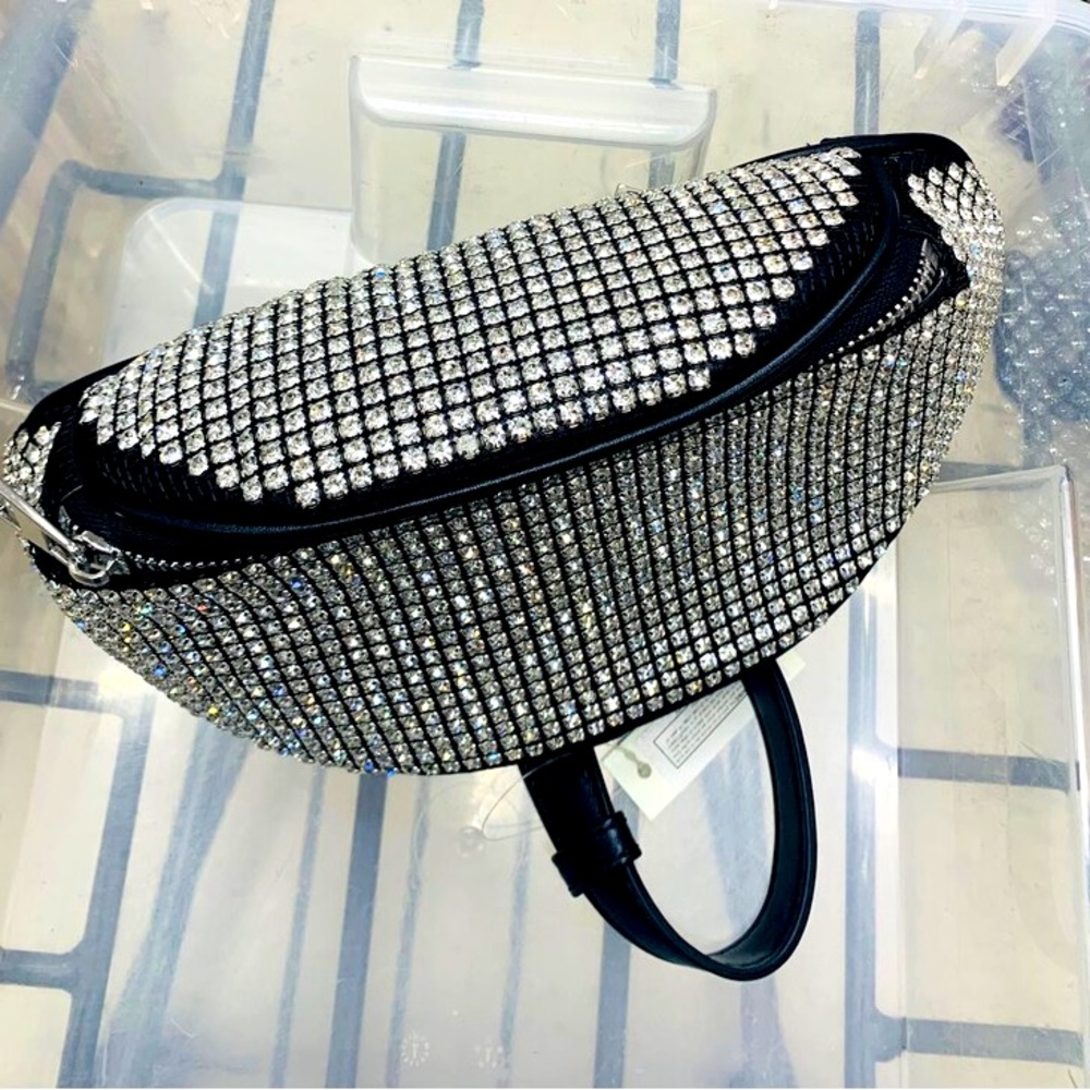 Rhinestone embellished Fanny pack / crossbody handbag